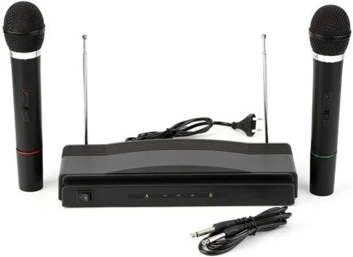 Cod.275 Micrófonos Wireless Professional/para karaoke/base+2 mic