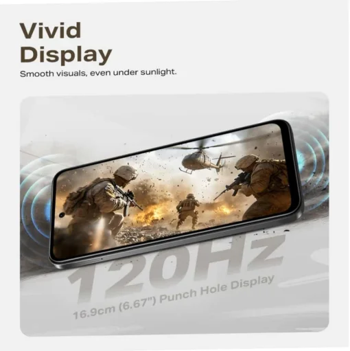 Cod. 305 Infinix SMART 10 4G / 6.67" HD+ 120Hz / Ram 4GB (8GB exten.) / 128GB Alm. / Android 15 / Cam. 8MP + 8MP Frontal / Bat. 5000mAh / IP64 / Sleek Black