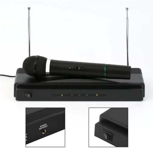 Cod.275 Micrófonos Wireless Professional/para karaoke/base+2 mic