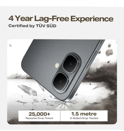 Cod. 305 Infinix SMART 10 4G / 6.67" HD+ 120Hz / Ram 4GB (8GB exten.) / 128GB Alm. / Android 15 / Cam. 8MP + 8MP Frontal / Bat. 5000mAh / IP64 / Sleek Black