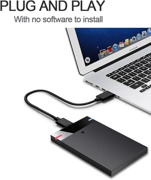 Cod. 015 Capsula P/Disco Duro Externo SATA 2.5" / USB 3.0 / ultrafino / HDD/SSD / Black