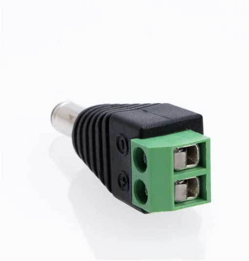 Cod. 186 conector macho de 12V CC para cámara CCTV