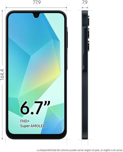 Cod. 261 Samsung Galaxy A16 LTE / Helio G99 / 8GB Ram / 256GB / 6.7&quot; Super AMOLED FHD+ / Cam 50MP / 13MP frontal / Dual SIM / Android 14.0 / carga rápida 25W, 5000mAh / IP54 / Black