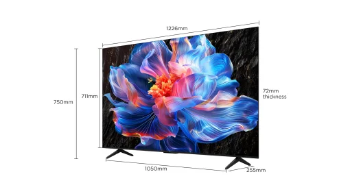 Cod. 117 Smart TV TCL 55&quot; 4K 55P6K HDR 10+ MEMC / Google TV / AiPQ / Dynamic Color / Bisel Metálico / Panel HVA / HDMI 2.1, USB 3.0 / WiFi 5 &amp; BT5.2 / Dolby audio 10W*2 / Google Cast / Control remoto por voz