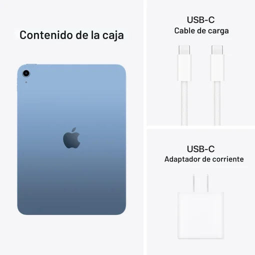 Cod. 132 Apple iPad 11"&nbsp;Liquid&nbsp;Retina (Chip A16) 128GB / iPadOS / Wi-Fi 6, BT 5.3 / C&aacute;m. post. 12MP, Selfie 12MP / Desbloqueo Touch ID / USB-C, 20W / MD4A4LL/A - Blue