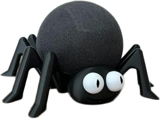 Cod. 1186 Soporte P/Alexa Echo Dot 4&ordf;/5&ordf; generaci&oacute;n / Forma de ara&ntilde;a ( ojos negro)