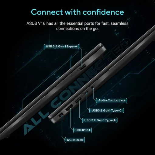 Cod. 1782 Kit ASUS Gaming V16 V3607VM-RP058 /&nbsp;Intel&reg; Core&trade; 7 (Series 2) 240H / 16GB DDR5 / 1TB SSD PCIe&reg; 4.0 / NVIDIA&reg; GeForce RTX&trade; 5050 8GB GDDR7 / 16.0" WUXGA (1920 x 1200) 144Hz / Sin Sistema (OS) / Retroiluminado Espa&ntilde;ol Alfanum&eacute;rico / Matte Black + M