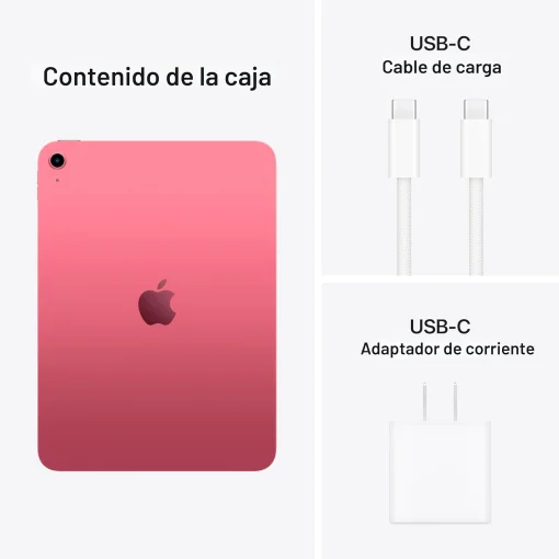 Cod. 130 Apple iPad 11"&nbsp;Liquid&nbsp;Retina (Chip A16) 128GB / iPadOS / Wi-Fi 6, BT 5.3 / C&aacute;m. post. 12MP, Selfie 12MP / Desbloqueo Touch ID / USB-C, 20W / MD4E4LL/A - Pink