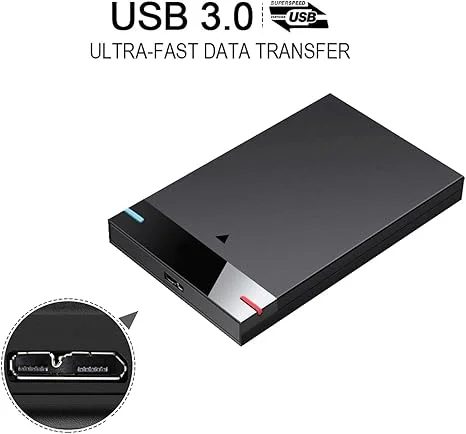 Cod. 015 Capsula P/Disco Duro Externo SATA 2.5" / USB 3.0 / ultrafino / HDD/SSD / Black