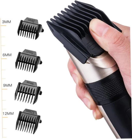 Cod. 697  Cortadora de pelo Inalámbrica para mascotas / Motor de 3v / cuchilla cerámica / 5 velocidades / Incluye: cargador, 4 peines, brocha de limpieza