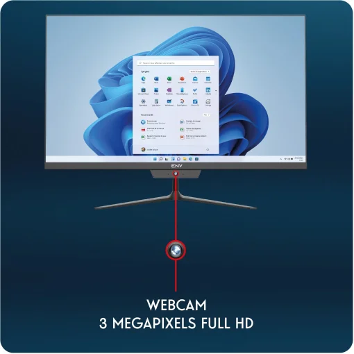 Cod. 228 AIO ENV EOS 27 / Intel&reg; Core&trade; i3-4160 / 8GB / 256GB PCIe&reg; NVMe&trade; / 27.0" FHD (1920*1080 px) / Wi-Fi AC + BT / Windows 10 Home / C&aacute;mara 3.1MP / Incl. Teclado Espa&ntilde;ol + Mouse / Black