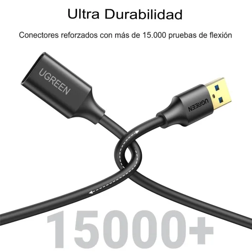 Cod. 223 Cable de extensi&oacute;n UGREEN 30126 / USB 3.0 macho a USB hembra / 1,5m