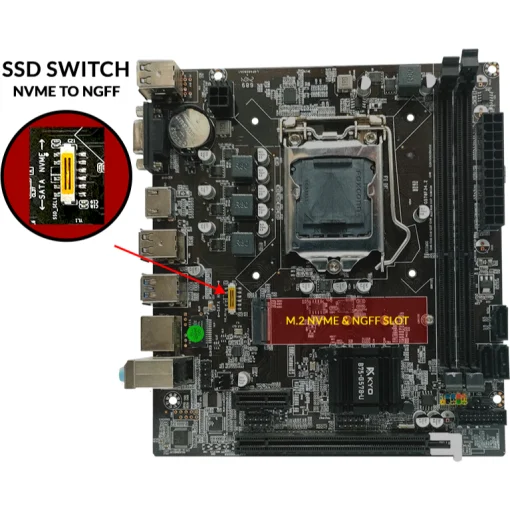 Cod. 112 Mainboard GOLDEN AMOG H61 /Intel 3ra. Gen/M-ATX/ Socket 1155 (i3, i5, i7) / 2 DDR3 / 3*Sata, 1*M.2 / VGA / HDMI / USB 2.0 / PCI Express / LAN