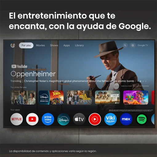 Cod. 127 Smart TV Hisense 98" 98Q6QG QLED 4K UHD / Google TV / FreeSync Premium / Dolby Vision / Dolby Audio / MEMC, AIPQ / Wi-FI 6, BT V5.3 / 4*HDMI 2.1, 2*USB / Control remoto por voz