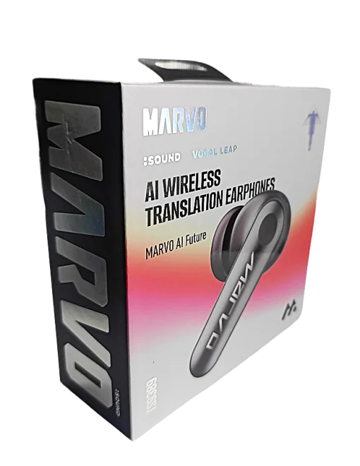 Cod. 113  Audifonos TWS Marvo Ai Future SOUND TS9389 / BT5.4 / Micrófonos Duales / Cancelación de ruido ENC &amp; ANC / Audio HD / Bat. 400mAh (26H) / Aud. uso 5H / USB-C / Grabación de LLamadas &amp; traducción AI