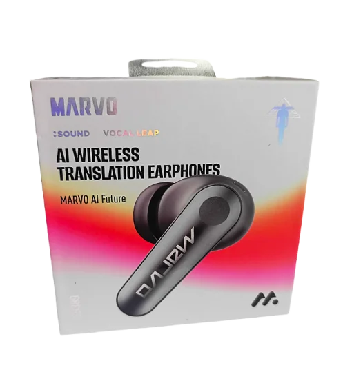 Cod. 113  Audifonos TWS Marvo Ai Future SOUND TS9389 / BT5.4 / Micrófonos Duales / Cancelación de ruido ENC &amp; ANC / Audio HD / Bat. 400mAh (26H) / Aud. uso 5H / USB-C / Grabación de LLamadas &amp; traducción AI
