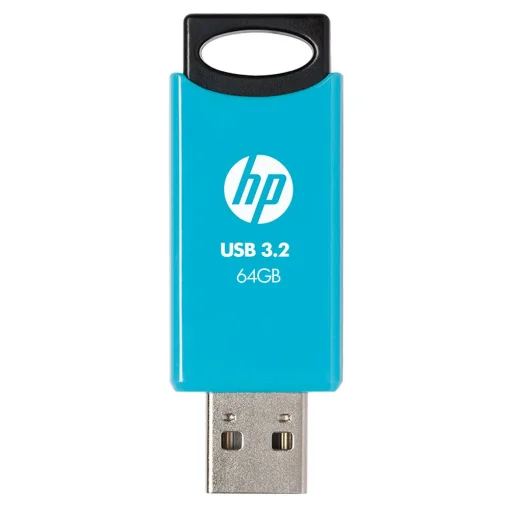 Cod. A:265  Flash Memory HP 712w 64GB / USB-A (3.2 Gen1) / Deslizable / Light Blue (70&nbsp;MB/s)