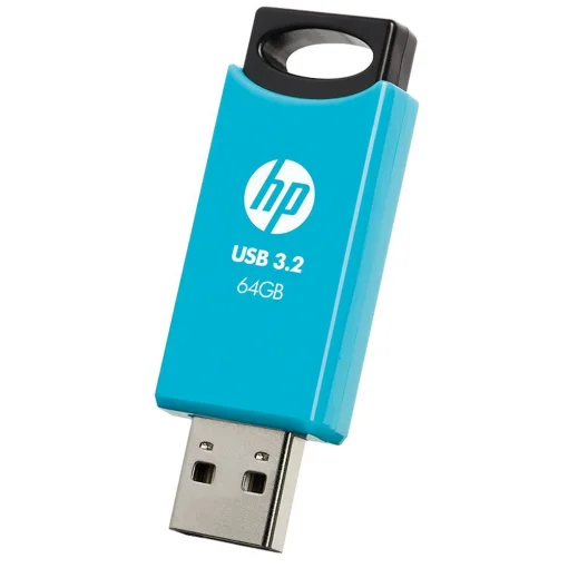 Cod. A:265  Flash Memory HP 712w 64GB / USB-A (3.2 Gen1) / Deslizable / Light Blue (70&nbsp;MB/s)