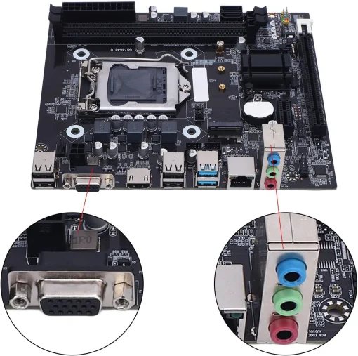 Cod. 124 Mainboard GOLDEN AMOG H81 / Intel 4ta. 5ta Gen / Micro-ATX / Socket 1150 / 2 DDR3 / 3*Sata, 1*M.2 / VGA/HDMI/USB 2.0/USB 3.0 / 1 x PCIe X16/ LAN