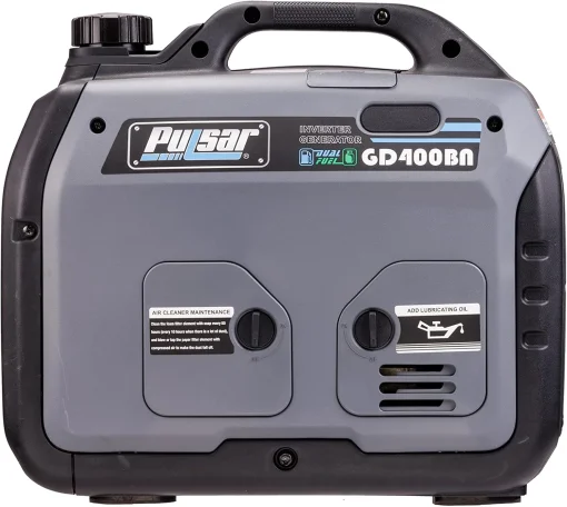 Cod. 201 Generador Pulsar GD400BN 4000W Super Siliencioso / Dual: Gas o Gasolina 1.1GL. / Salida: 1*120V 30A, 1*CA 120V 20A / 1*Paralelo / RV-Ready, cumple con CARB