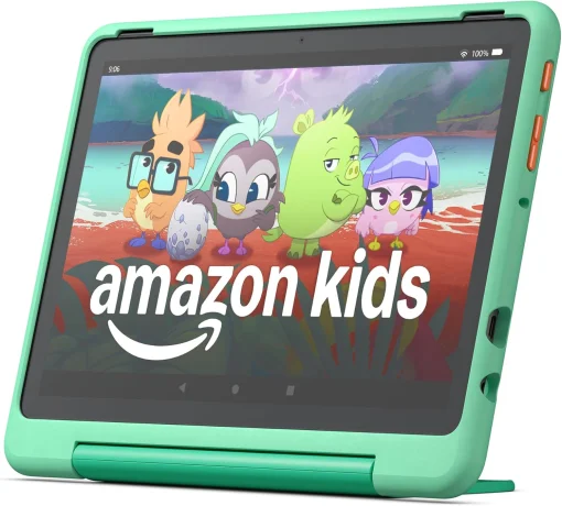 Cod. 125 Tablet Amazon fire HD 10 Kids Pro / 10.1" Full HD 1080p / RAM 3GB, 32GB Alm. (Soporta microSD de 1TB) / Libros, videos,&nbsp;Juegos Educativos (1 a&ntilde;o Amazon Kids+) / controles parentales / Incl. funda verde menta