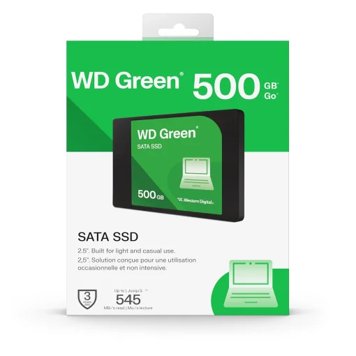 Cod. S:516 SSD Western Digital 500GB - WD Green™/ 2.5&quot; / SATA III de 6 Gb/s Escritura 450 MB/s y 545 MB/s Lectura