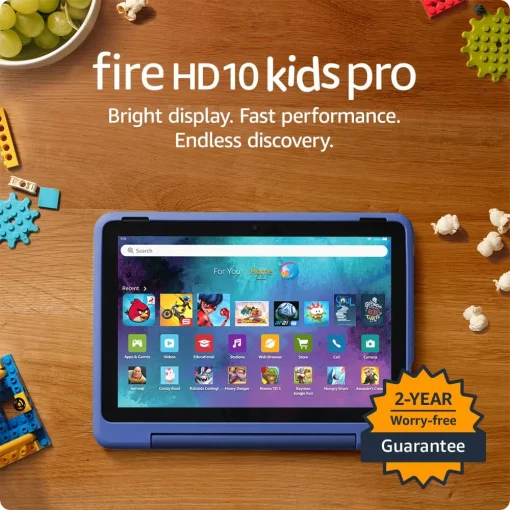 Cod. 126 Tablet Amazon fire HD 10 Kids Pro / 10.1" Full HD 1080p / RAM 3GB, 32GB Alm. (Soporta microSD de 1TB) / Libros, videos,&nbsp;Juegos Educativos (1 a&ntilde;o Amazon Kids+) / controles parentales / Incl. funda nebulosa