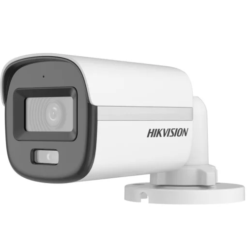 Cod. CA:332  Camara HIKVISION tipo mini Bullet DS-2CE10DF0T-LFS con micrófono incorporado P/exterior Metal / Res. 2MP ColorVu / Visión Nocturna a Color / Resistente al agua y al polvo (IP67) / Luz blanca hasta 20Mts.