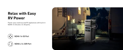 Cod. 176 Estación de energía Anker SOLIX F3800, batería LiFePO4 de 3.840 Wh / 6000 W 120V/240V*6, NEMA 14-50*1, L14-30*1, NEMA 14-50 CAR 12V/10A*1, USB-A 12W*2, USB-C 100W*3