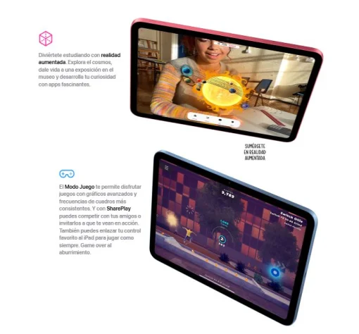 Cod. 133 Apple iPad 11"&nbsp;Liquid&nbsp;Retina (Chip A16) 128GB / iPadOS / Wi-Fi 6, BT 5.3 / C&aacute;m. post. 12MP, Selfie 12MP (Horiz.)&nbsp;/ Desbloqueo Touch ID / USB-C, 20W / MD3Y4LL/A - Silver