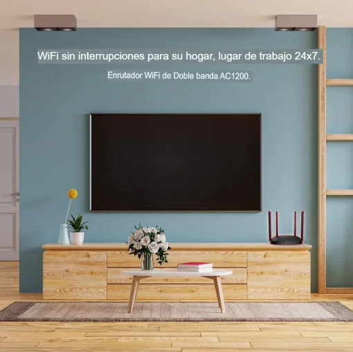 Cod. 150  Router Wi-Fi 5 AC1200 HIKVISION WR12C / 1.2Gbps (5GHz@867 Mbps, 2.4GHz@300 Mbps) / 3*P/LAN y 1* P/WAN / 4x Antenas 5dBi, MIMO / Beamforming / Multimodo (Access Point, Extersor de Rango, WISP