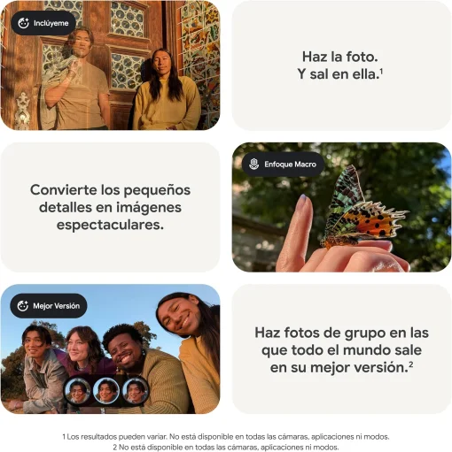 Cod. 294  Google Pixel 9a (GXQ96) With Gemini IA / 5G Sub-6&nbsp; / 128GB Alm. / 8GB Ram / 6.3" pOLED / Cam. IA Quad 48MP + Selfie 13MP / Potentes Funciones de Seguridad / IP68 / nano SIM y eSIM(digital integrada) / Bat. +30 H. / Obsidiana