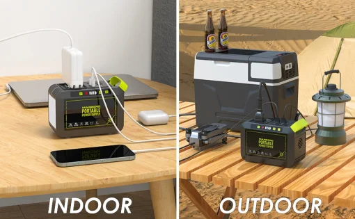 Cod. 205 Banco de Energía MARBERO 80W (Max.120W) Bat. litio 88.8Wh / 8 puertos (2*Tomas AC, 1*DC, 4*puertos USB-A 1*USB-C PD18W / Linterna LED / Carga rápida: 2 hr. 80% / Peso 2.3 lbs