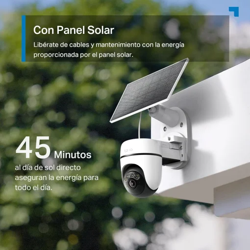 Cod. 408 Kit C&aacute;mara TP-Link Tapo C610 360&deg; 2K &amp; panel solar / Visi&oacute;n Nocturna a Color / Detecci&oacute;n smart Persona y seg. por IA 360&deg;/ Modo patrulla / Alarma: Sonido/Luz / Audio bidireccional / Soporta microSD(512GB) / Bat. recargable 6700 mAh (hasta 200d&iacute;as