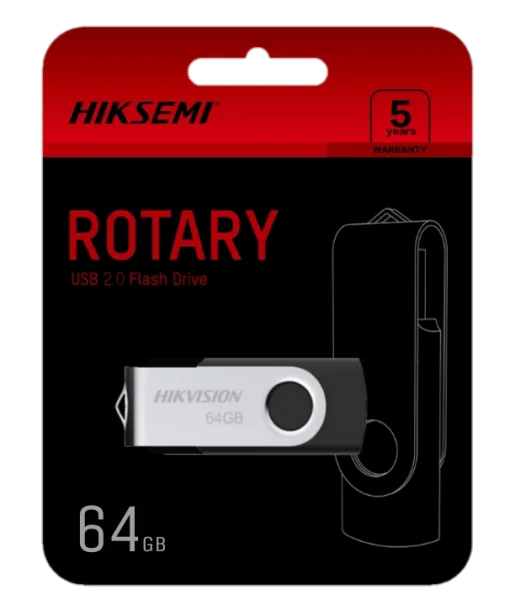 Cod. 254 Flash Memory HIKSEMI ROTARY M200S  64GB / USB2.0/Negra