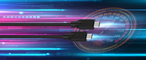 Cod. C:255 Cable carga r&aacute;pida Genius USB-C a USB-C ACC-C2CC-3A / QC3.0 3A / 1.5 m. / 5 Gbps / Nailon trenzado