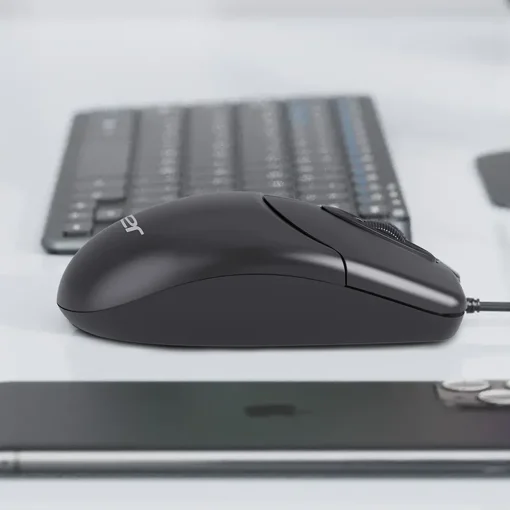 Cod. 293 Mouse ACER OMW316 Office / 3 botones / &Oacute;ptico 1200DPI / ergon&oacute;mico / Plug &amp; Play / Cable 1.5 m, USB / Negro