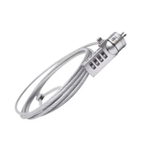 Cod. 214 Cable Candado P/Laptop F&amp;K / Bloqueo de 4 dígitos / cable de acero / 1.09 M