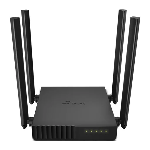Cod.075 Router Wi-Fi de doble banda AC1200 TP-LINK Archer C50 / 5GHz: 867Mbps y 2.4GHz: 300Mbps / 4 puertos LAN/ 1 puerto WAN/ 4 antenas externas y Beamforming / Tecnología MU-MIMO (SIRVE COMO ACCESS POINT Y EXTENSOR DE RANGO)