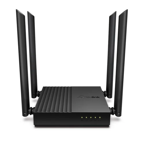 Cod. 105 Router Wireless de Banda Dual TP-LINK AC1200 Archer C64 - MU-MIMO/ 5GHz: Hasta 867Mbps y 2.4GHz: Hasta 400Mbps / 4 puertos LAN GIGABIT / 1 puerto WAN GIGABIT / 4 antenas externas / (tambien sirve como Access Point)