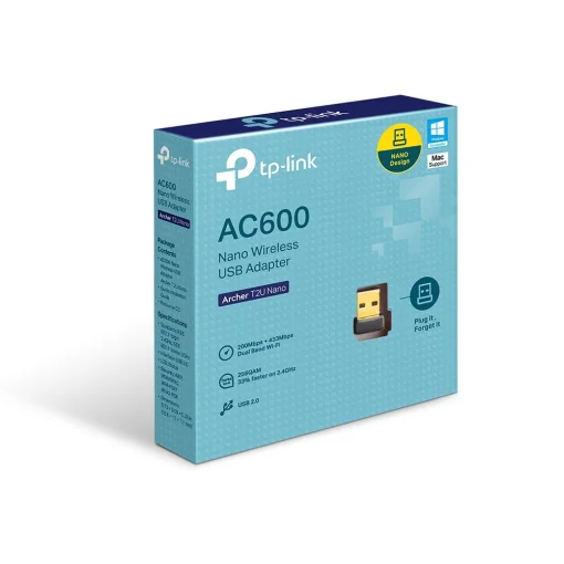 Cod.037 Adaptador inal&aacute;mbrico USB de banda dual AC600 Archer T2U Nano