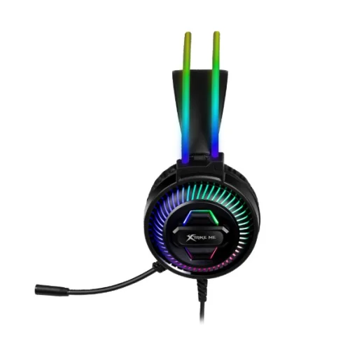 Cod. 126 Headphone XTRIKE ME GH-510L / Luces RGB est&aacute;tico transl&uacute;cido diadema y bocinas / Mic. omnidireccional / Multiplataforma 1*jack 3.5mm + USB(LuzLED) / Cable 1.8 m