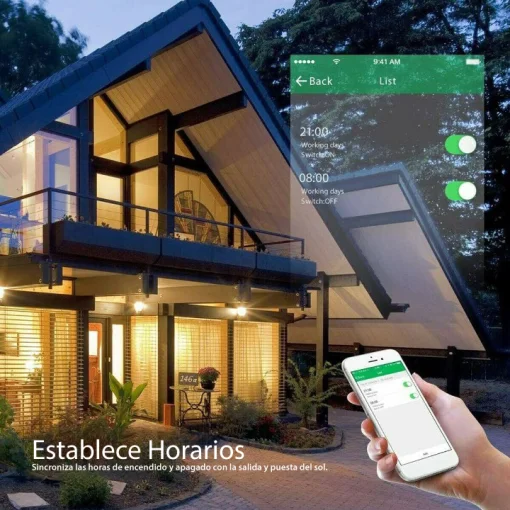 Cod. I:885  Interruptor de pared Smart WIFI WHC05 / 1 botón táctil / No requiere Neutro / Control por APP Tuya o Smart Life / compatible con Alexa, Google Home / Dim.: 120*72*7mm / negro