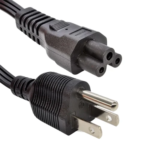 Cod:197 Cable de Poder Trébol plano P/Cargador de Laptop