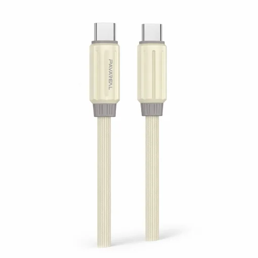 Cod. 267 Cable Pavareal Q16CTC USB-C a USB-C / Compatible iPhone16/15 y Android / Carga r&aacute;pida 100 W / 1 m / beige