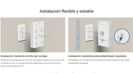 Cod. 1070  Enchufe Smart Wi-Fi 9 en 1 TP-Link Tapo P306 / 3*tomas smart + 3*tomas activos + 2*USB-A (QC3.0) + 1*USB-C (PD) carga rápida 18W / Compatible: Alexa, Google Home y Apple Siri / Prot. contra sobretensión / Programable y temporizador