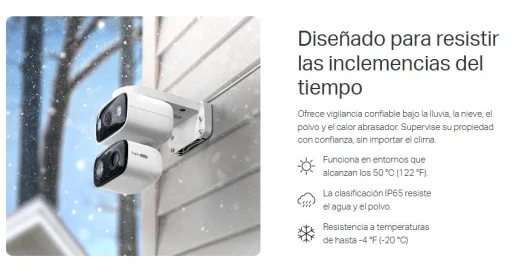 Cod. AT:379 Cámara Smart exterior/interior TP-Link Tapo C246D Dual 2K 360° / Lente gran angular 125° &amp; Teleobjetivo 6mm / Vista Nocturna Intelig. / Detección AI (pers. masc. veh.) / Seg. automát. sincronizado / 8 puntos patrulla / Audio bidireccional / So