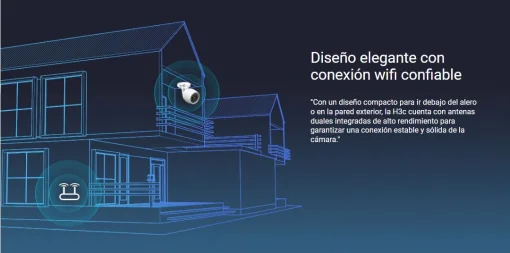 AE:366 Cámara Smart P/Exterior EZVIZ H3c FHD 1080p / Det. Personas por IA / Visión nocturna FullColor / IR (hasta 30mt.) / Captura de sonido / Defensa activa / Soporta microSD (hasta 512GB) / Resistente a la intemperie IP67 / Compatible: Alexa y asst. Goo