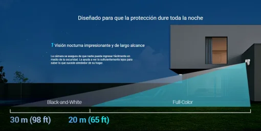Cod. 742 Cámara Smart p/exterior 360° Wi-Fi EZVIZ H8c Pro 2K / Visión nocturna a color e IR (hasta 30mt.) / Detección Personas (tecnología IA) / Seguimiento Smart / Defensa activa / Audio bidireccional / Diseño resistente a la intemperie / Soporta microSD