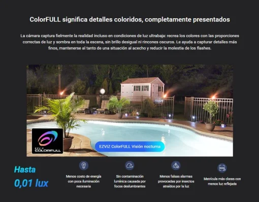 Cod. AE:745 Cámara Smart exterior EZVIZ H80x Dual 4K 360° / Vista Nocturna ColorFULL / Auto-Zoom Tracking / 2*modos patrulla / Detección humana/vehículo IA / Defensa activa / Audio bidireccional / microSD hasta 512GB / Compatible: Alexa y asst. Google